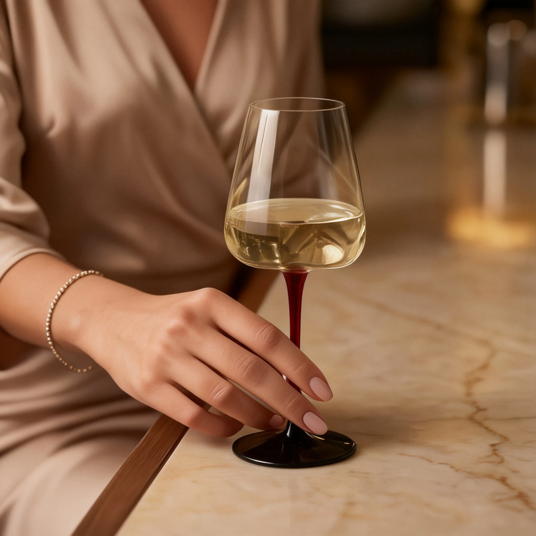 彩杆红酒高脚杯
