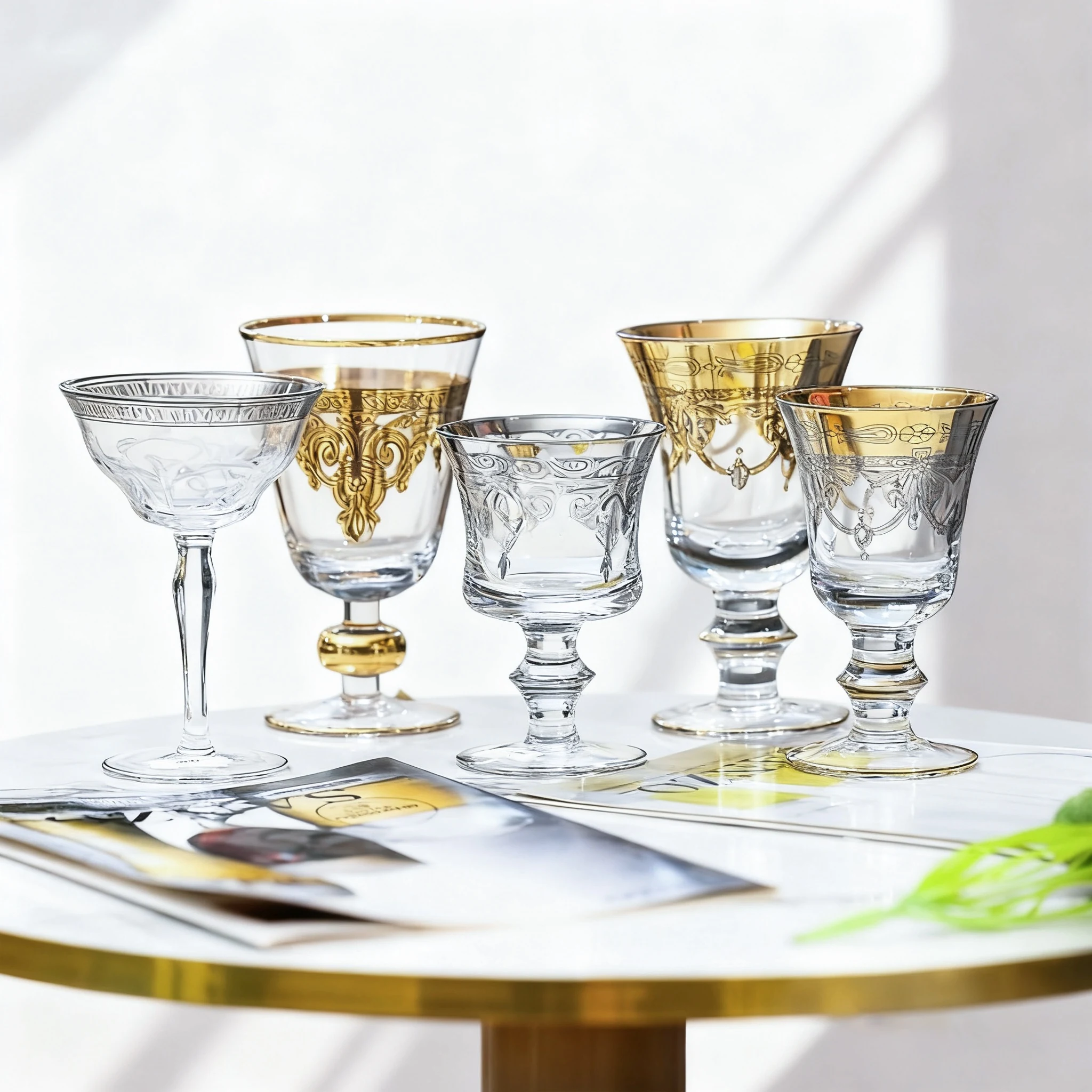 Gold-Rim Champagne Goblet