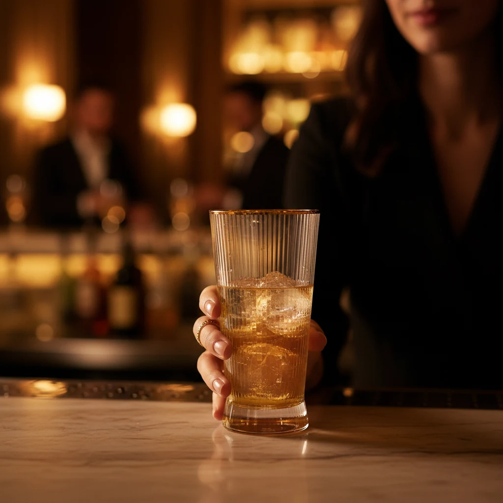 Gold-Rim Ribbed Glassware Series — view 2