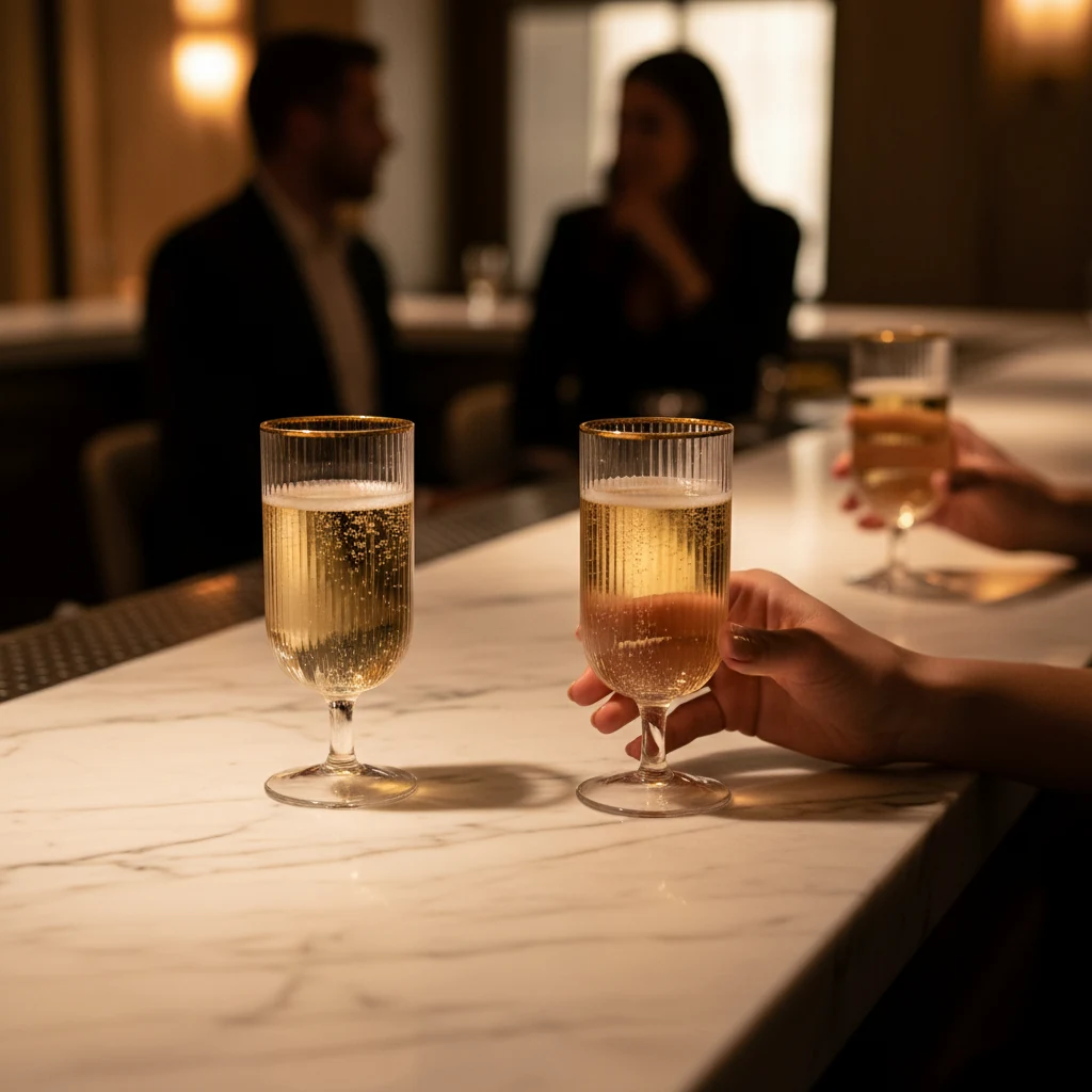 Gold-Rim Ribbed Glassware Series — view 3