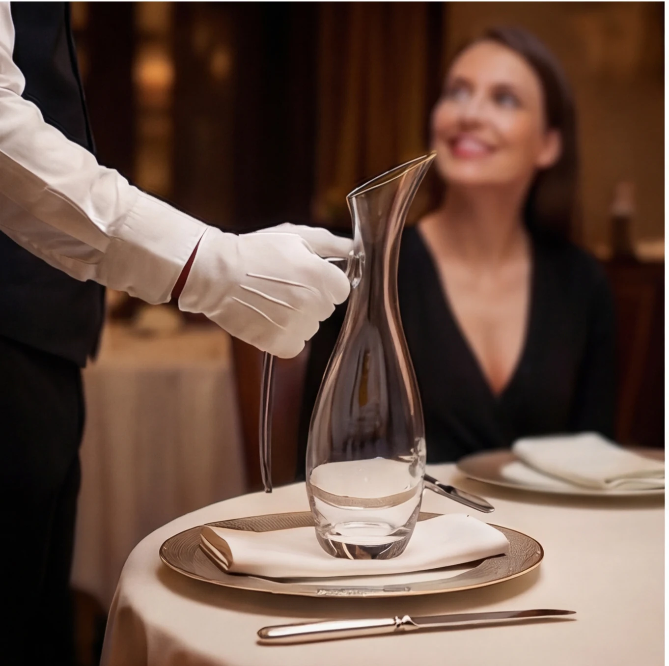 Hand-Blown Crystal Wine Decanter — view 2
