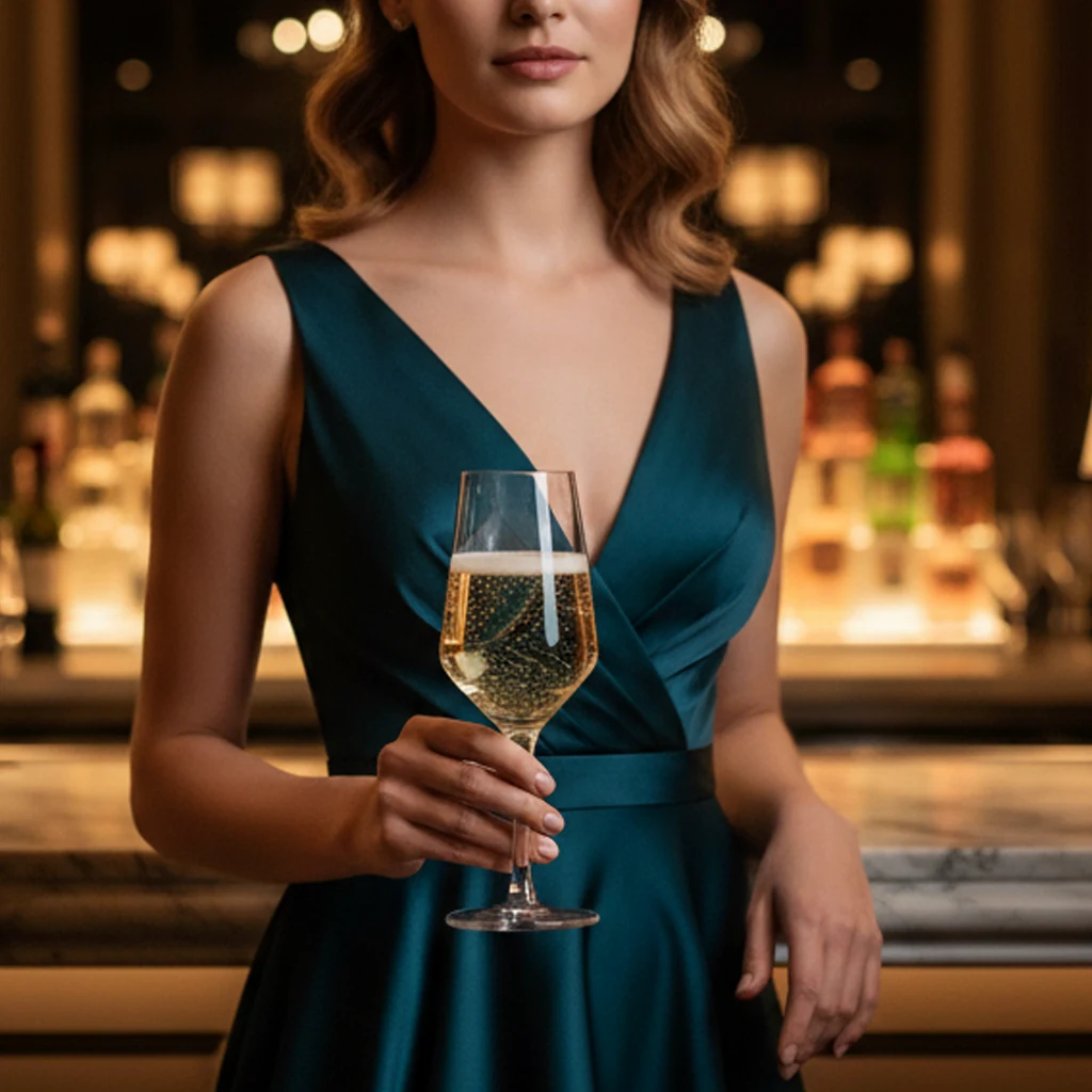 Slanted Champagne Flute — Description